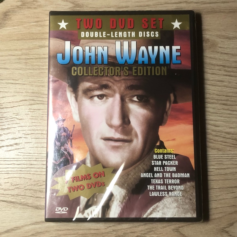 "John Wayne Collector's Edition" Two DVD Set Double-Length Discs New 7 Films
